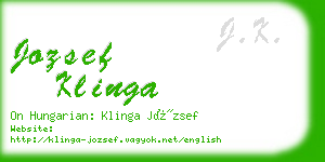 jozsef klinga business card